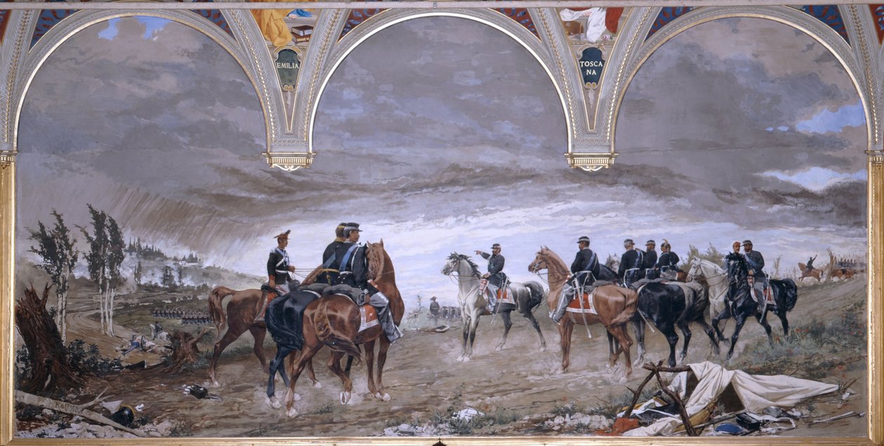 A Batalha de Solferino, 1886 de Amos Cassioli