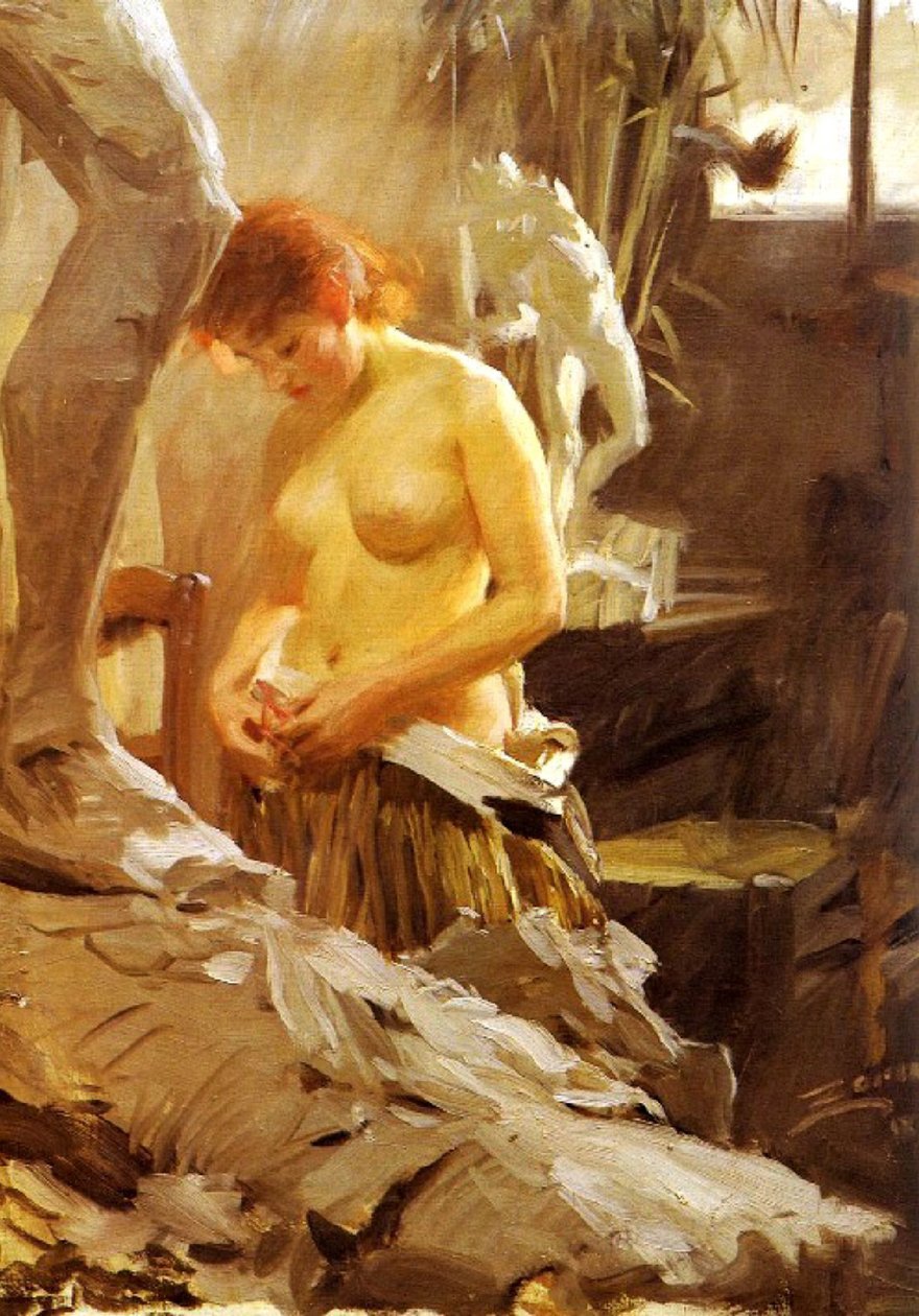 No estúdio Wikstrom de Anders Leonard Zorn