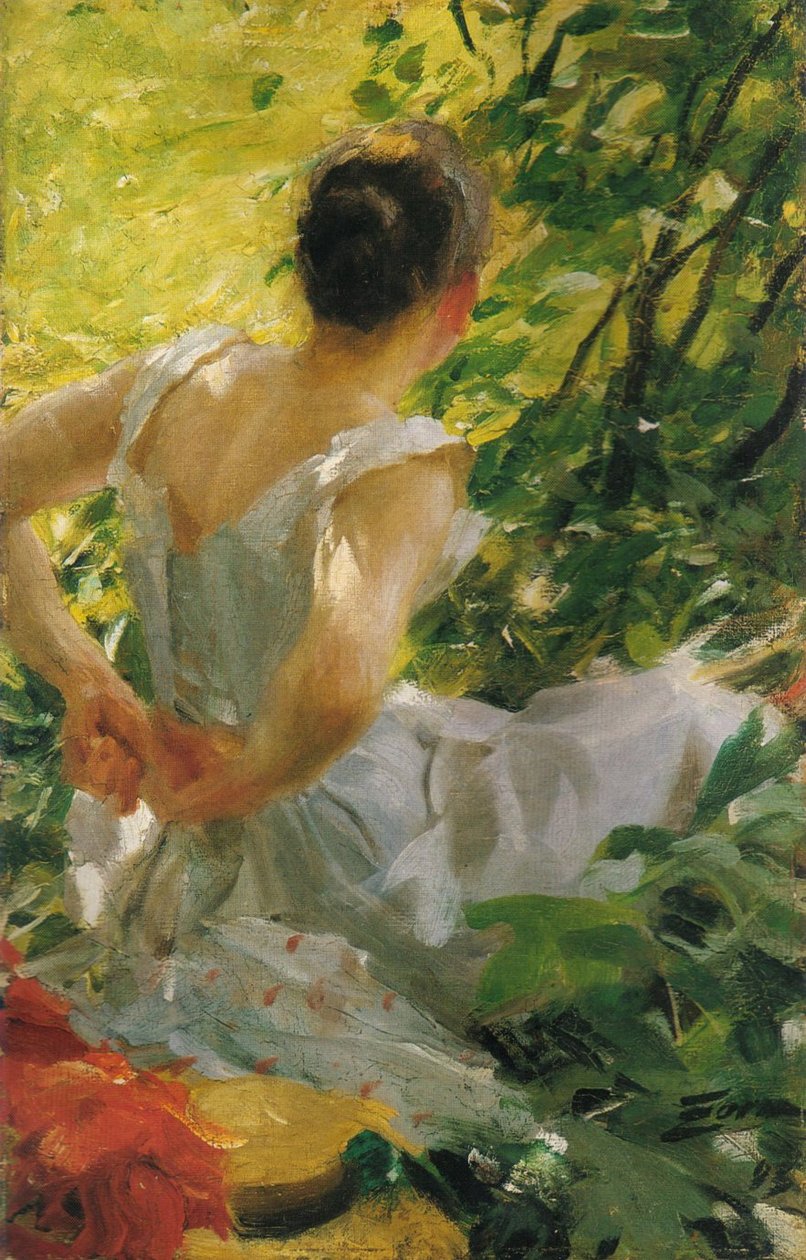 Mulher, vestindo de Anders Leonard Zorn
