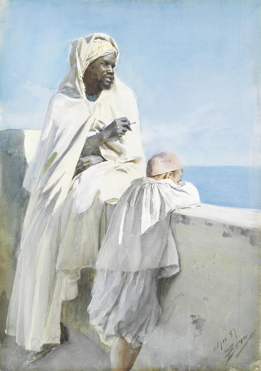 Homem e menino em Argel de Anders Leonard Zorn