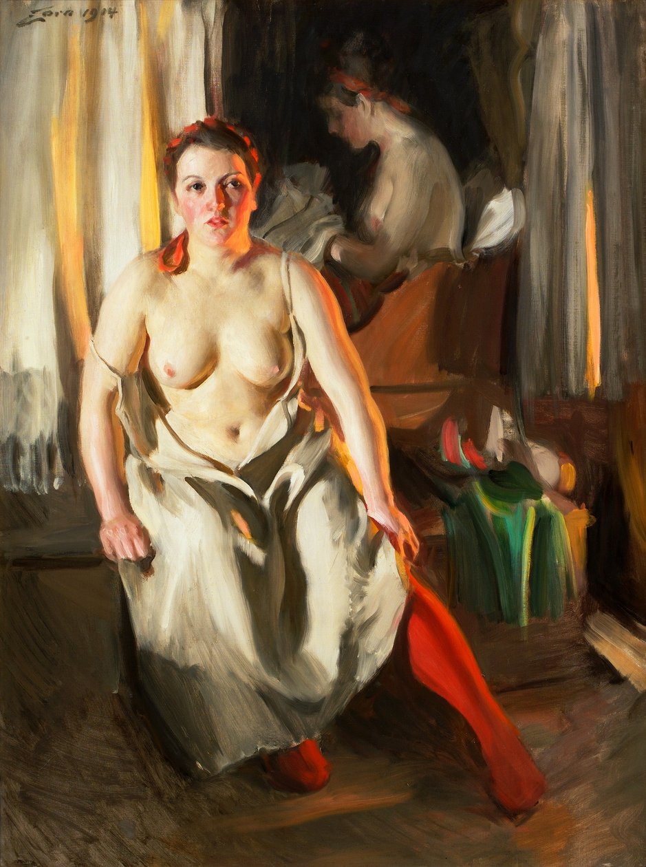 Meia vermelha de Anders Leonard Zorn