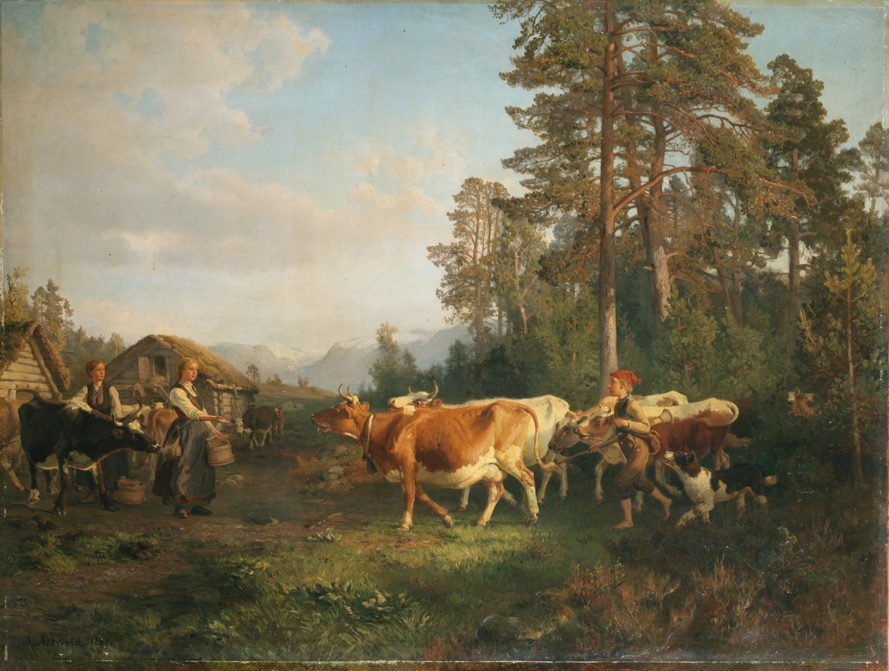 Paisagem com vacas de Anders Askevold