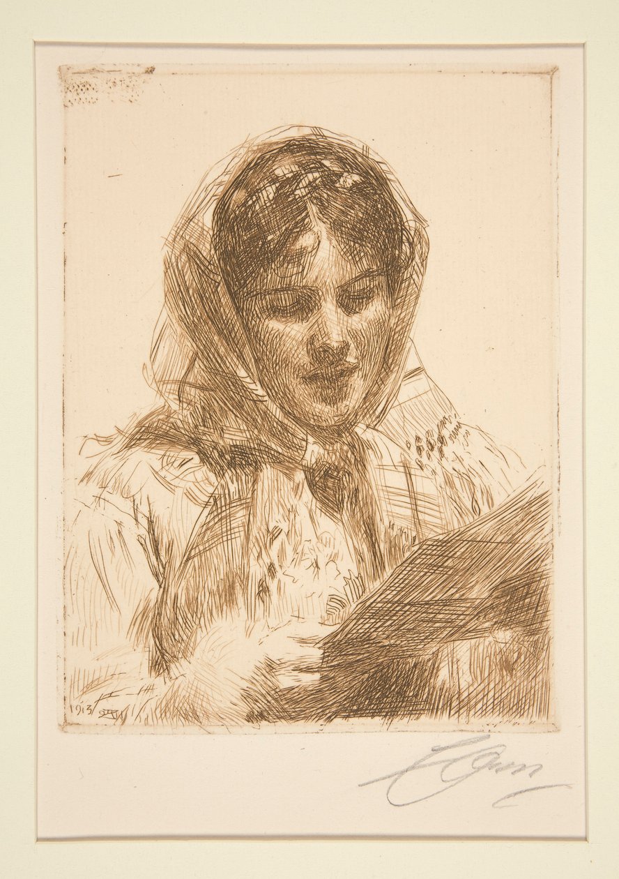 Uma carta, 1913 de Anders Leonard Zorn