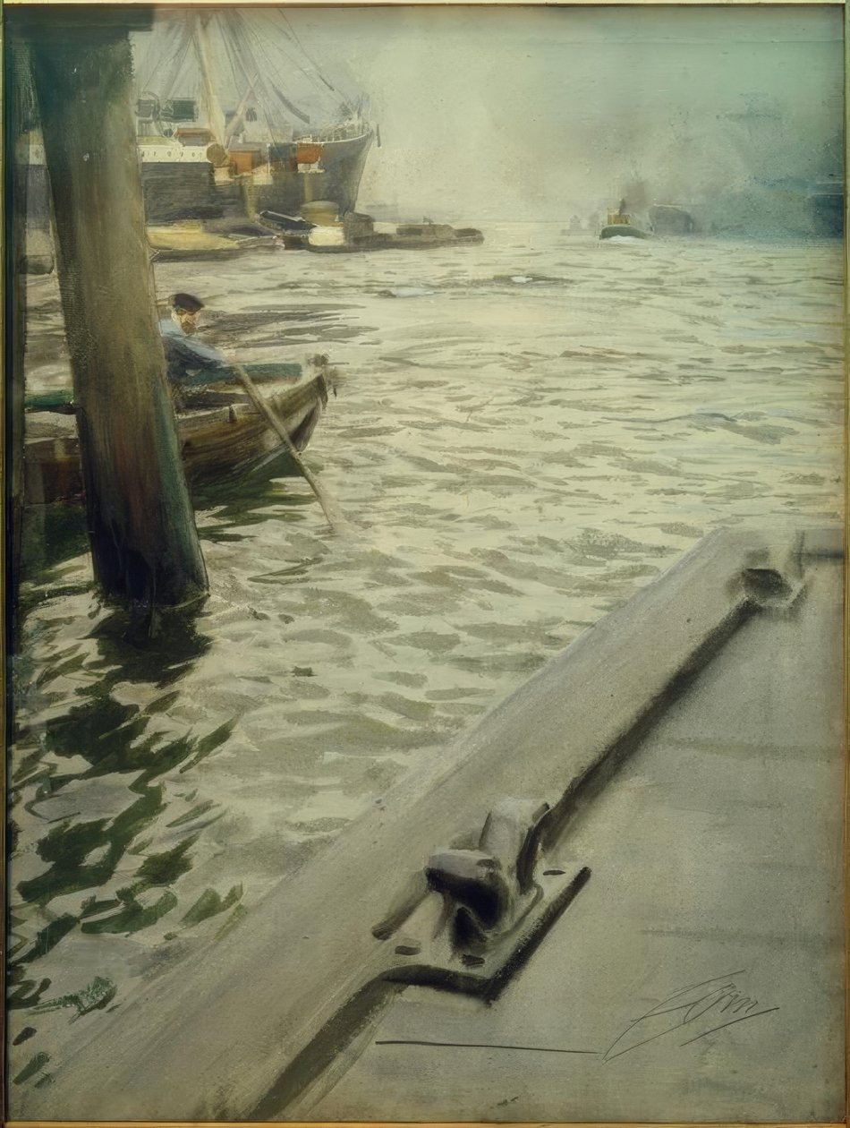 No porto de Hamburgo de Anders Leonard Zorn