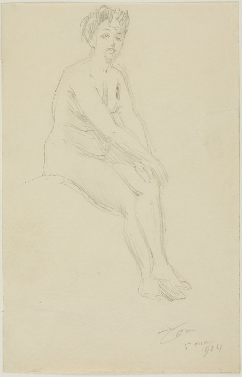 Nu feminino sentado de Anders Leonard Zorn
