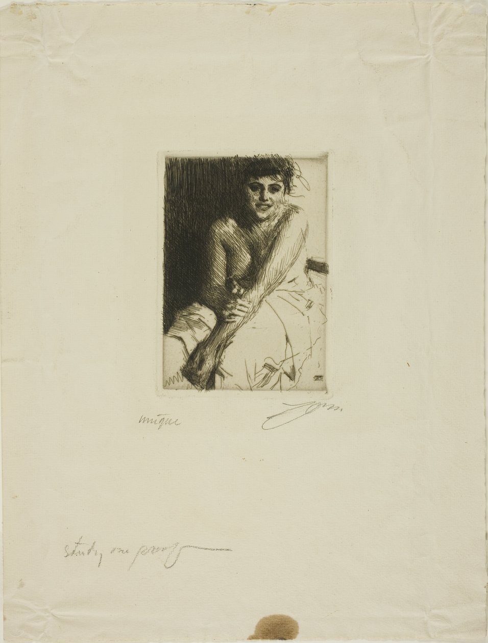 Modelo sentado de Anders Leonard Zorn