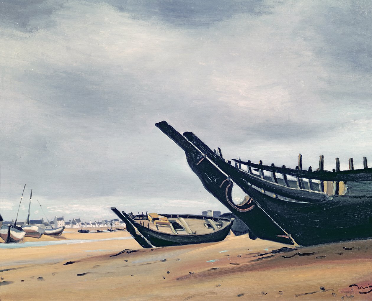 Barcos na praia de Camaret de Andre Derain