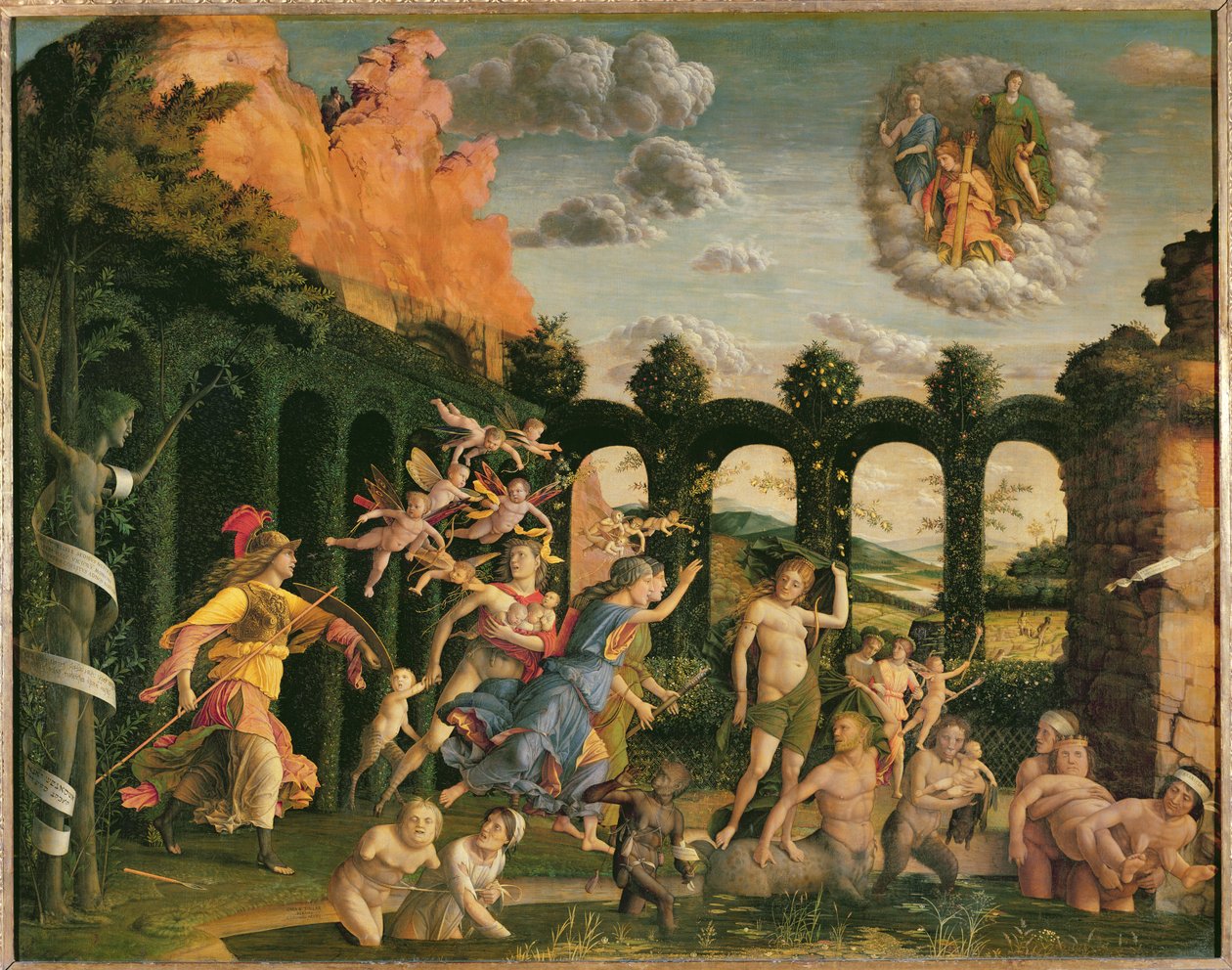 Minerva Perseguindo os Vícios do Jardim da Virtude de Andrea Mantegna