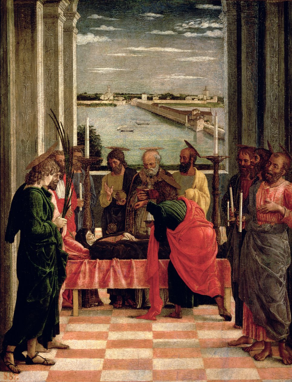 A morte da virgem de Andrea Mantegna