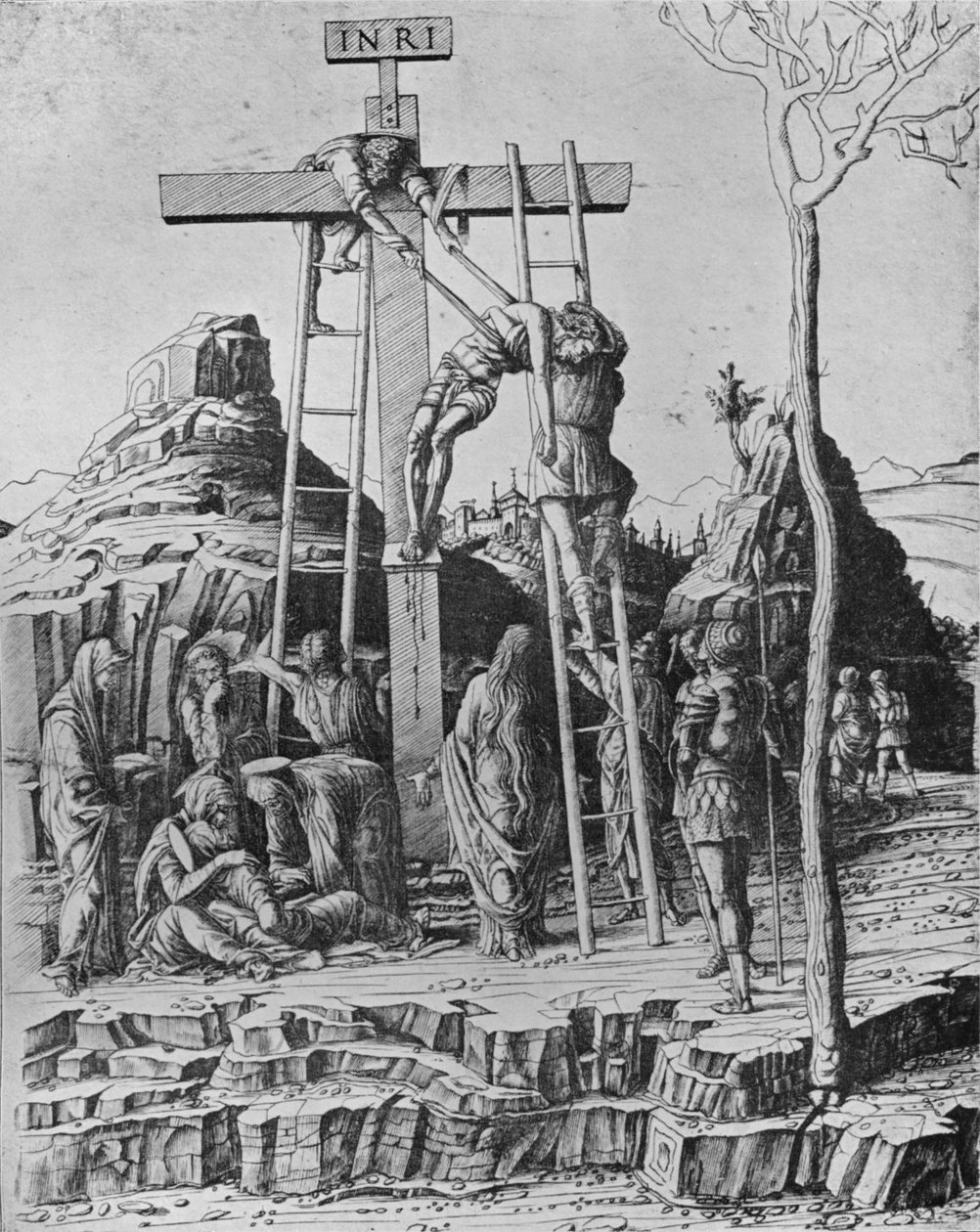 A Descida da Cruz, 1475 de Andrea Mantegna