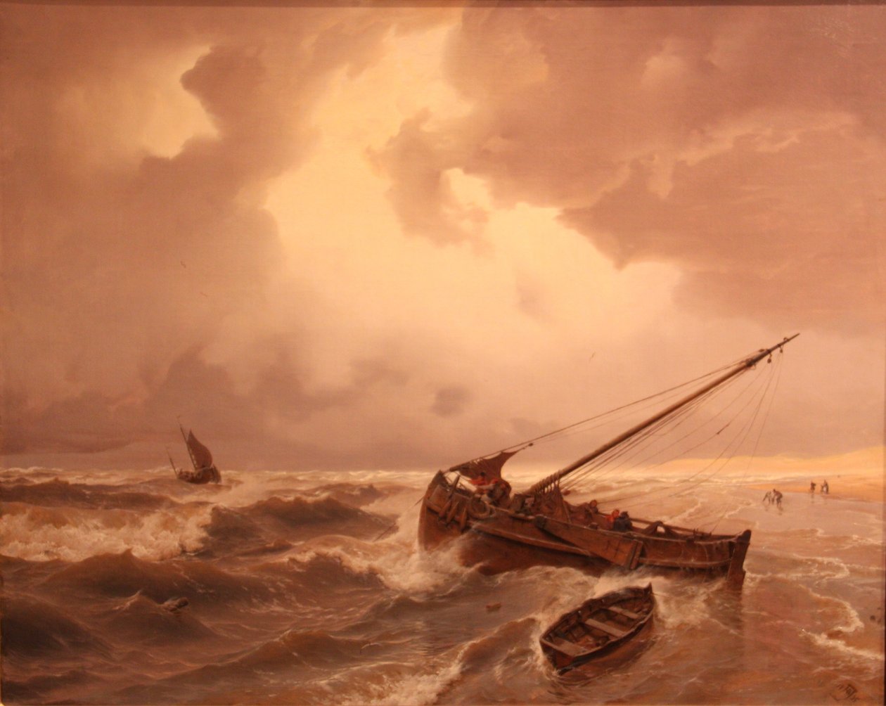 A praia de Scheveningen de Andreas Achenbach
