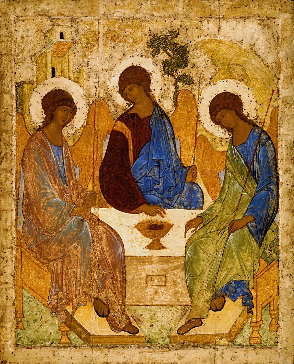 Russo: "Trindade" Santíssima Trindade (Troitsa) de Andrei Rublev