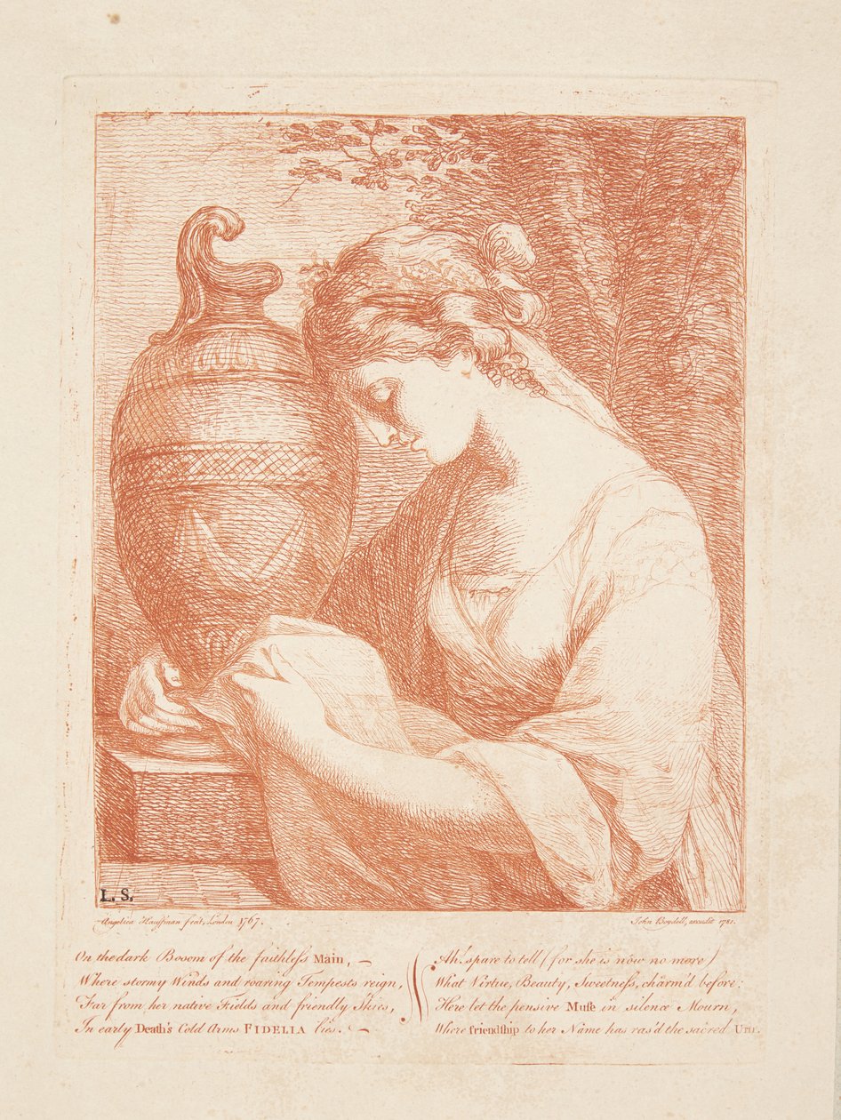 A mulher na urna de Angelica Kauffmann