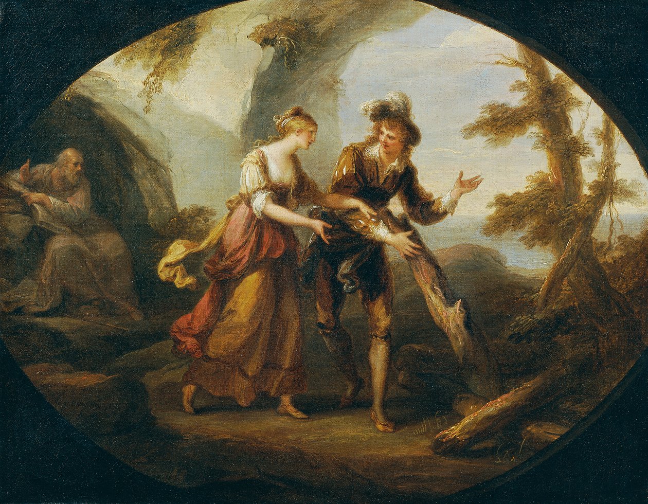 Miranda e Ferdinand de Angelica Kauffmann