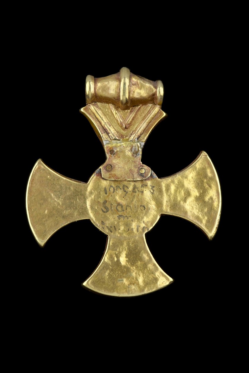 Reverso da Cruz de Ixworth (granada e ouro) de Anglo Saxon