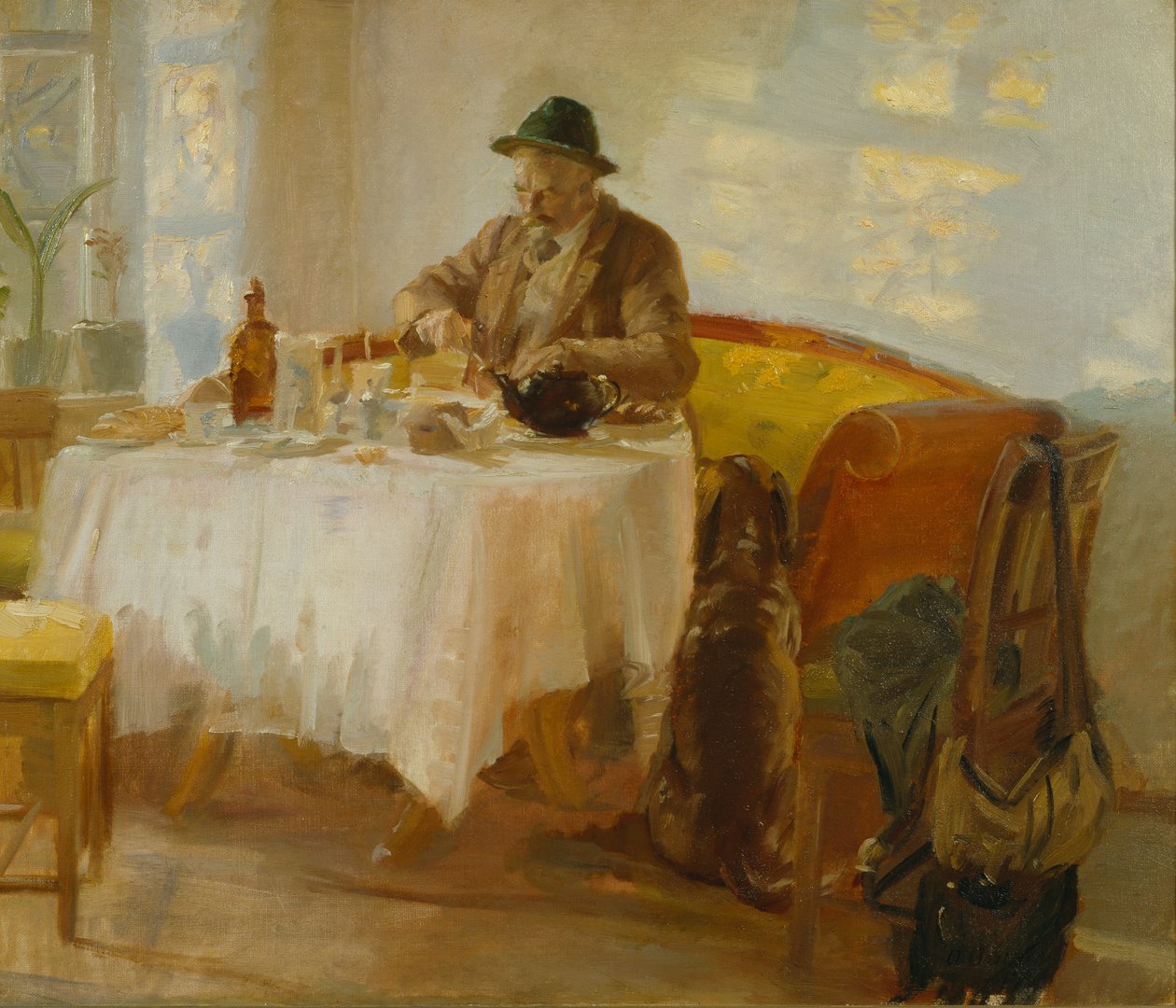 Pequeno almoço antes da caça de Anna Ancher