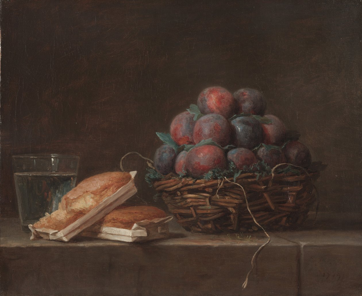Cesta de ameixas de Anne Vallayer Coster