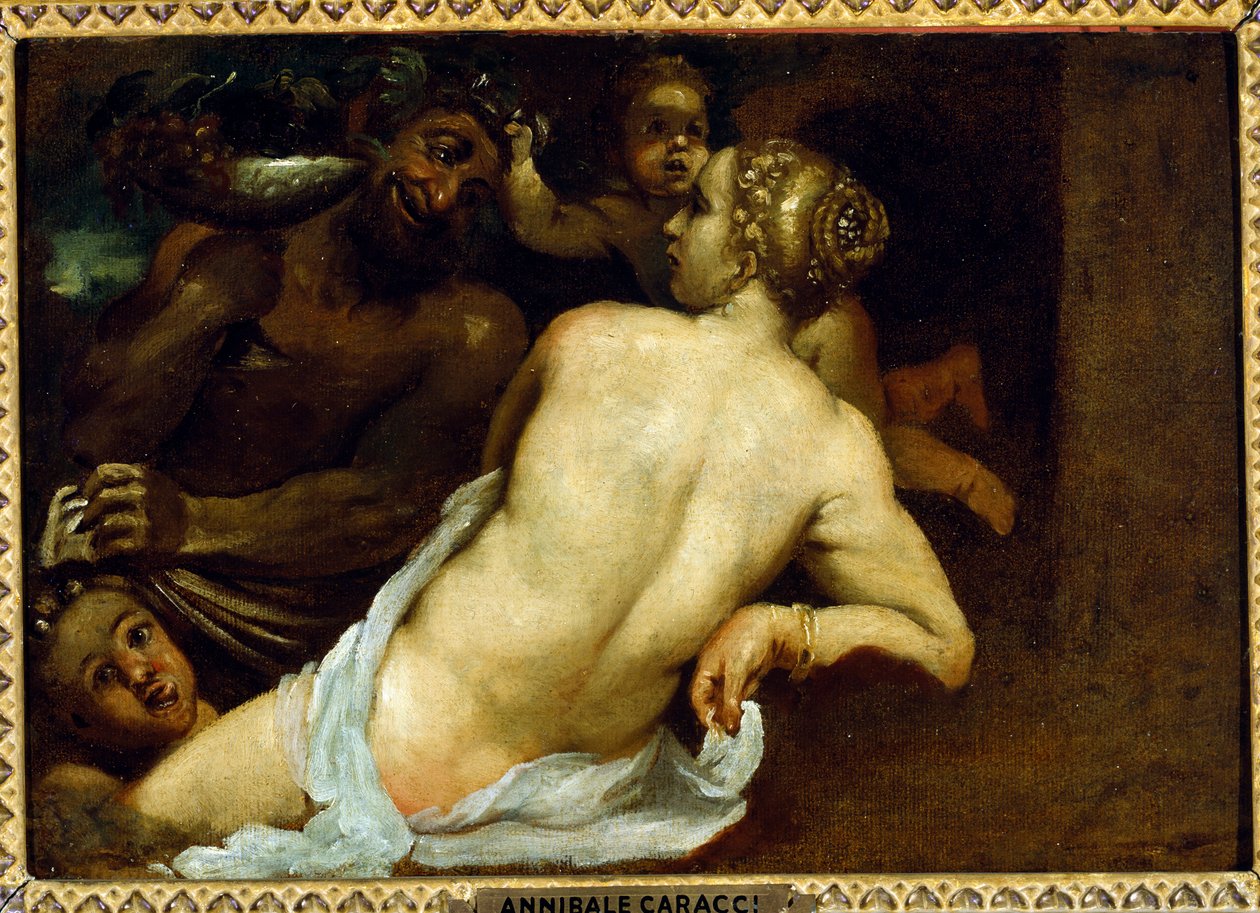 Ninfa e sátiro de Annibale Carracci