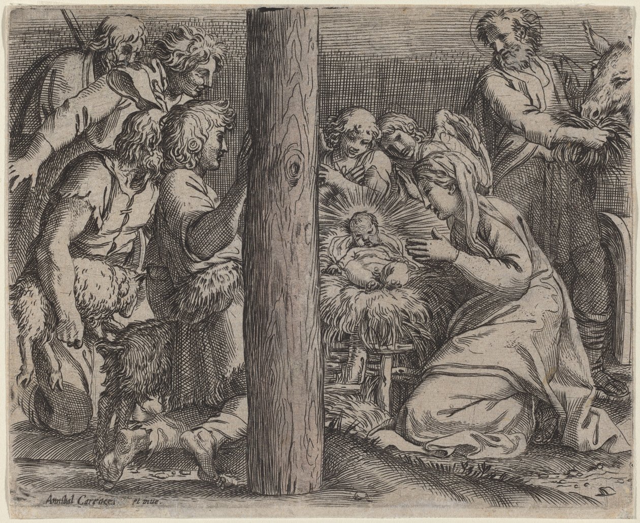 A adoração dos pastores de Annibale Carracci