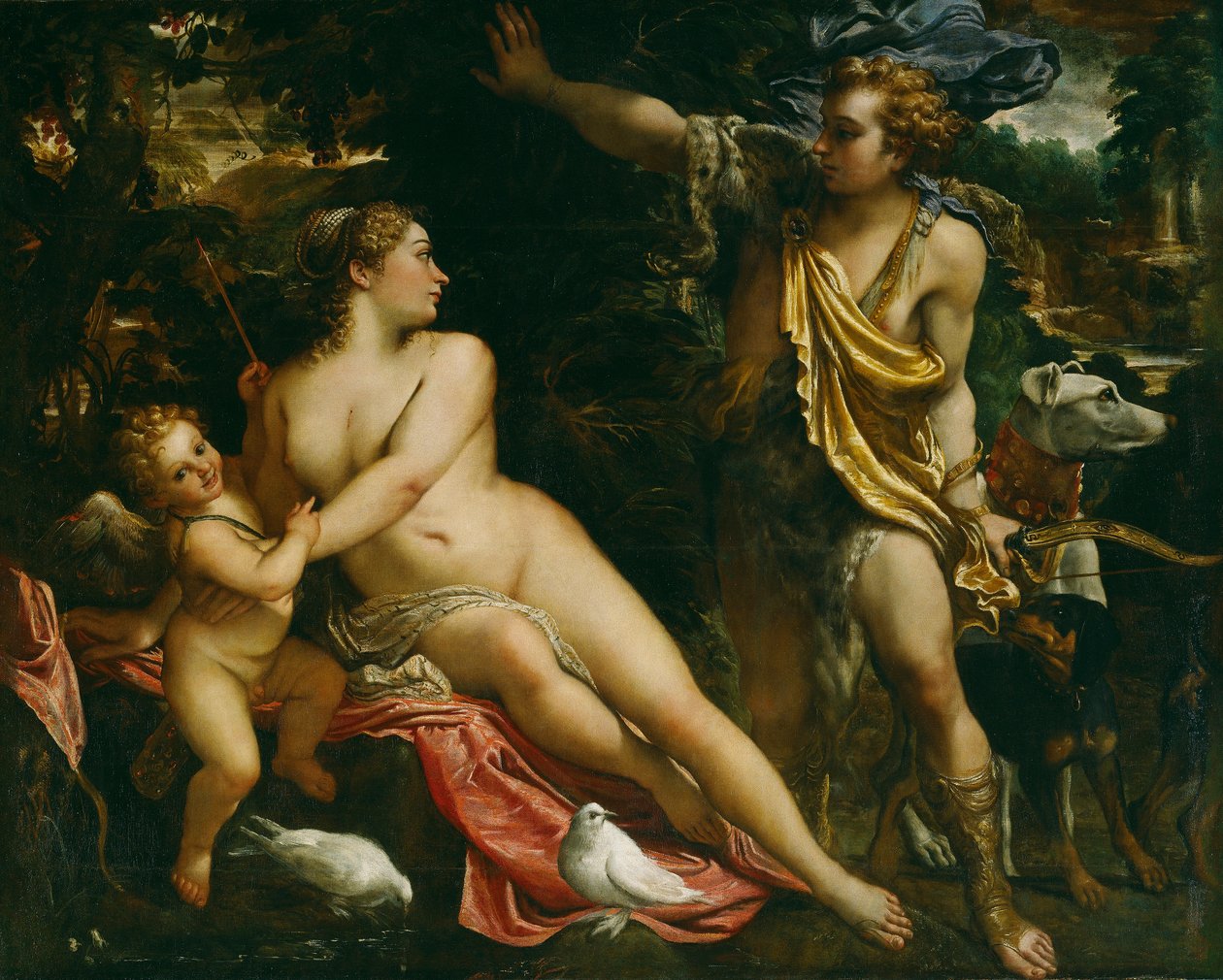 Vénus, Adónis e Cupido de Annibale Carracci