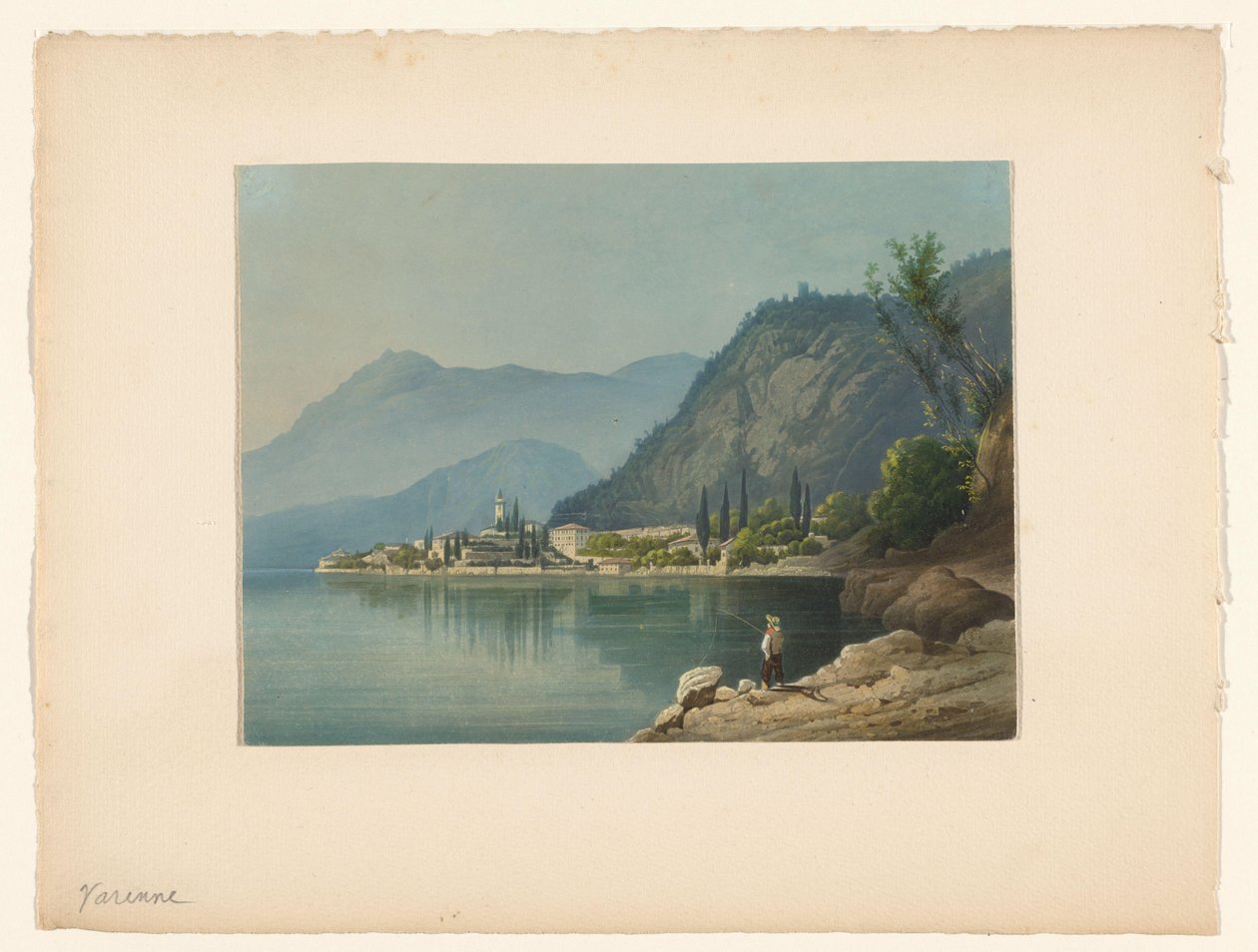Vista de Varenna no Lago Como de Anonymous