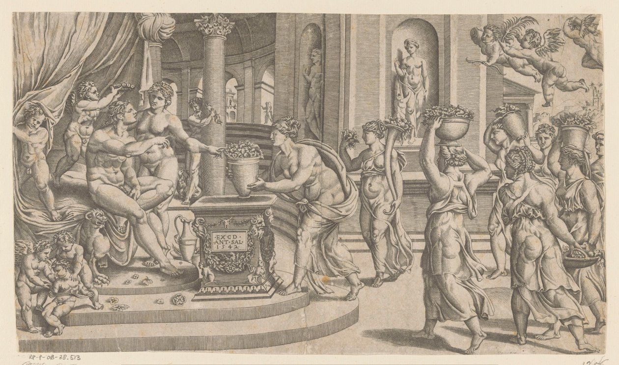 Casamento de Vertumnus e Pomona de Anonymous
