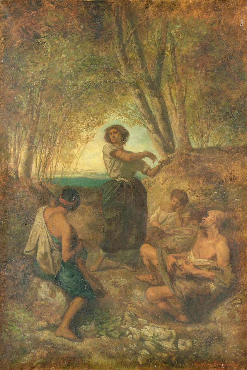 A dança cigana, 1853 de Anselm Feuerbach