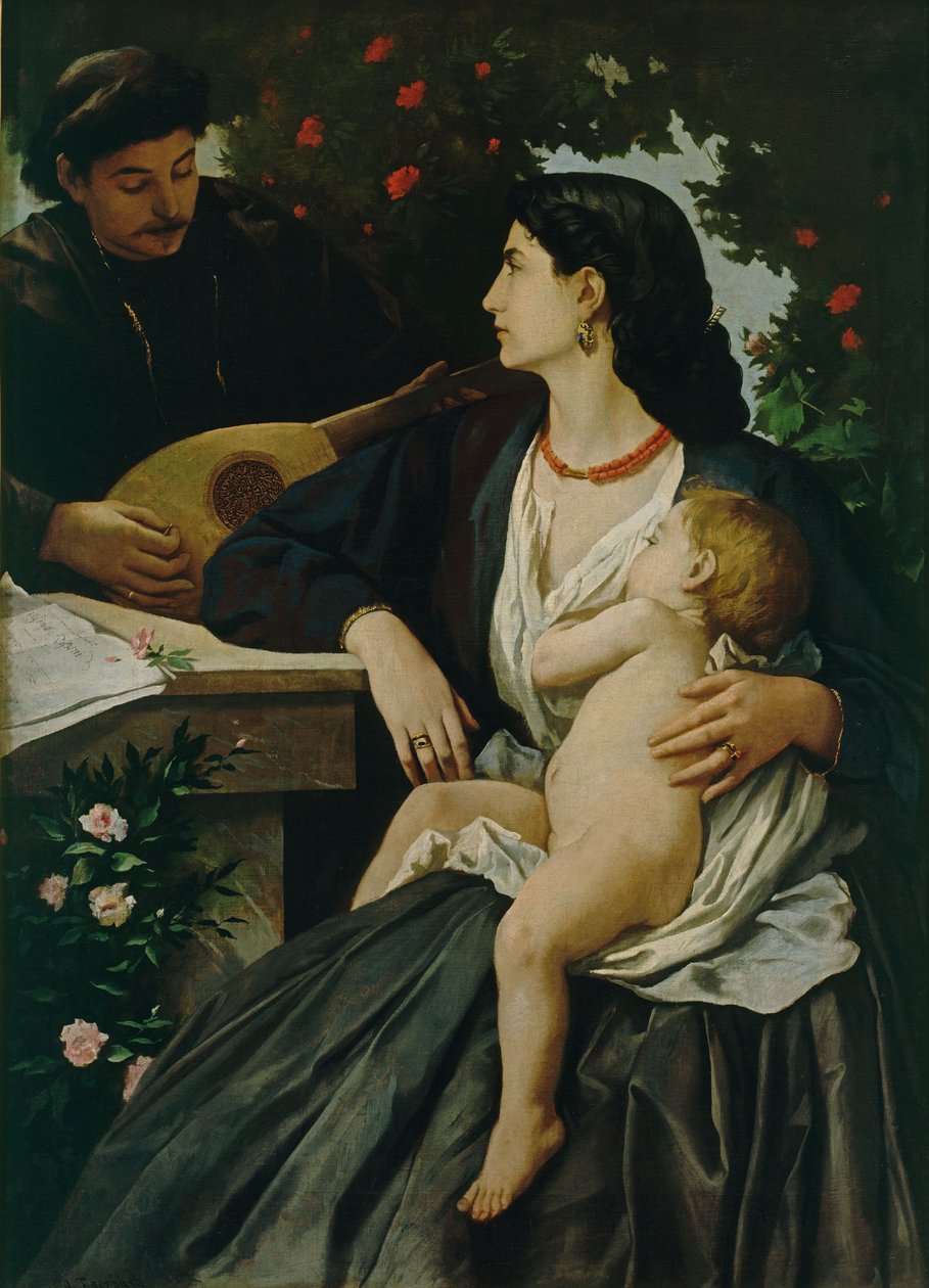 Tocador de bandolim de Anselm Feuerbach