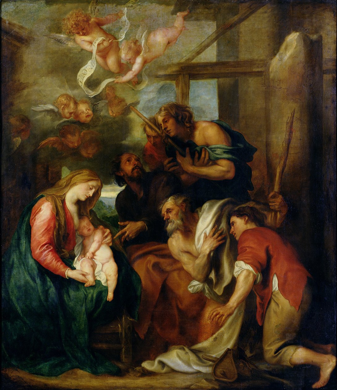 Adoração dos pastores de Anthony van Dyck