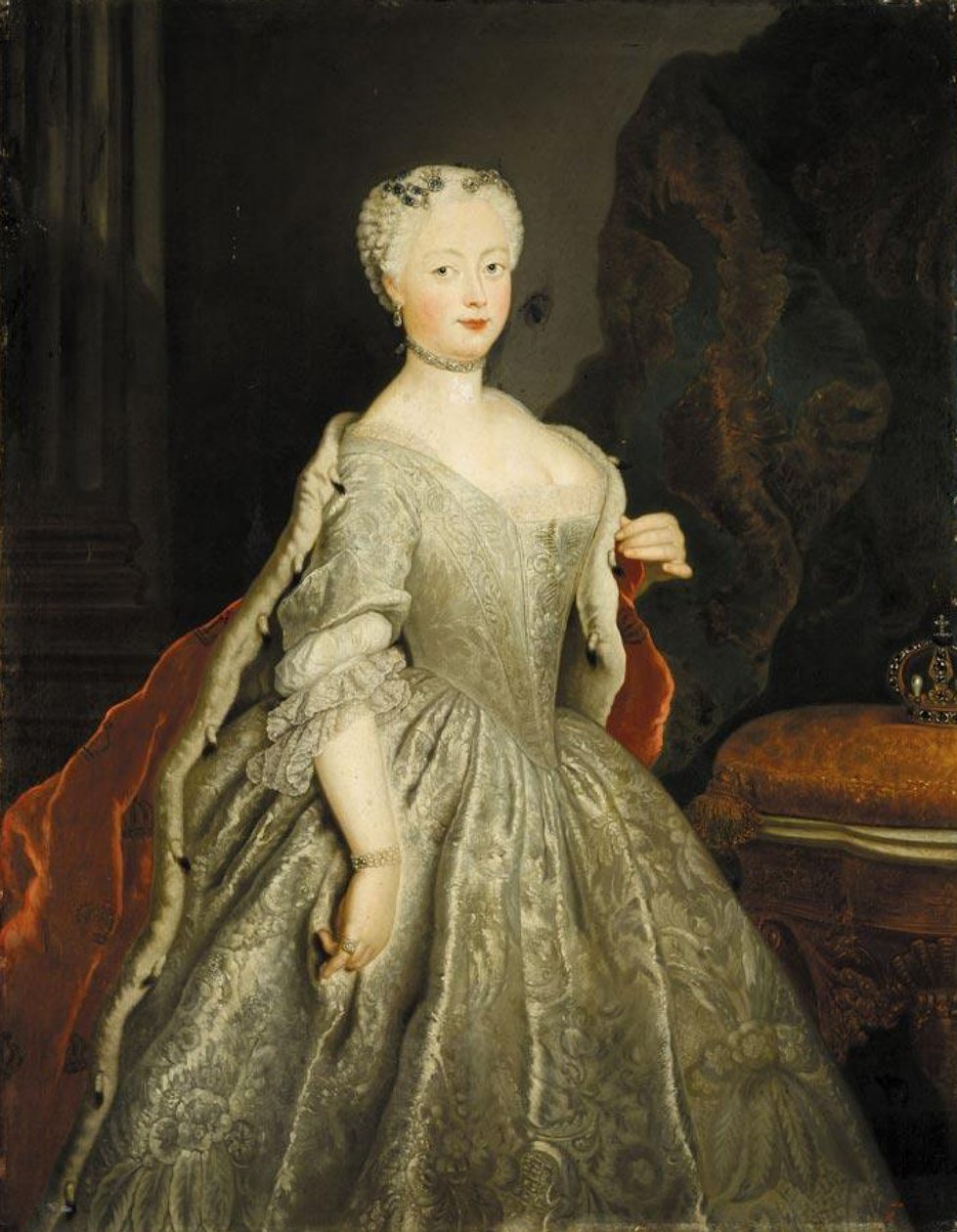 Retrato da rainha prussiana Elizabeth Christina de Brunswick-Bevern (1715-1797) de Antoine Pesne