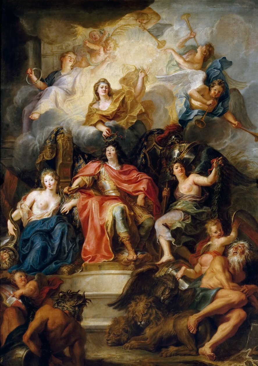 A glorificação de Luís XIV de Antoine Coypel