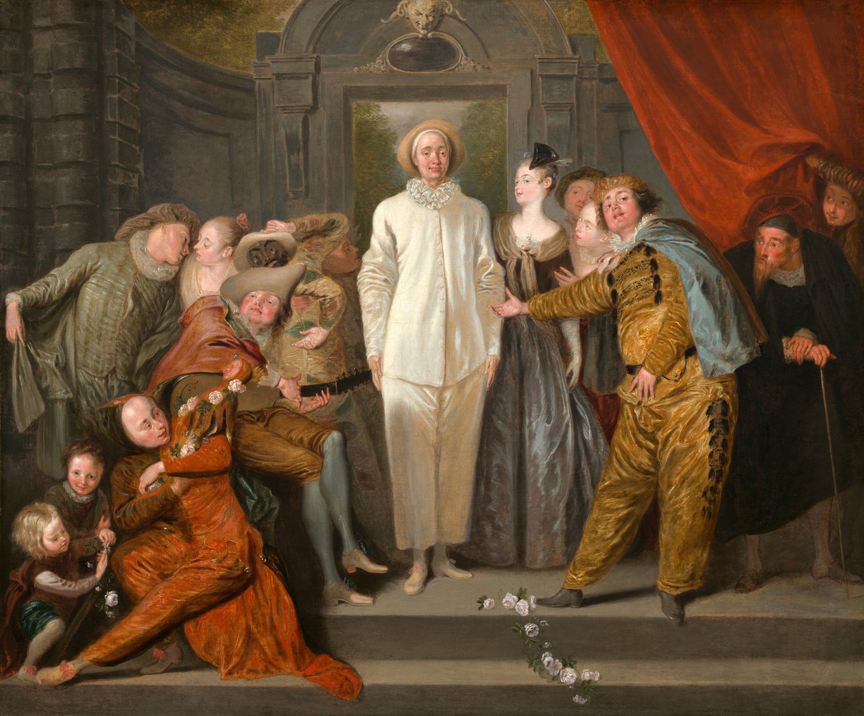 Os comediantes italianos de Antoine Watteau