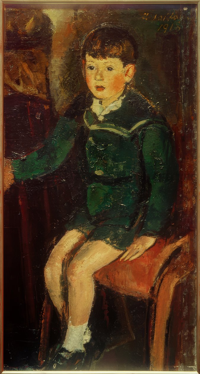 Filho Peter (sentado) de Anton Faistauer