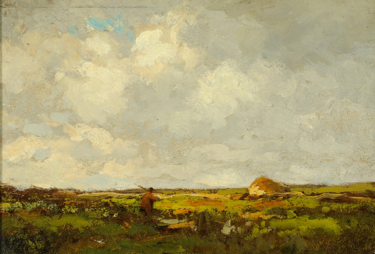 Paisagem (óleo sobre madeira) de Anton Mauve