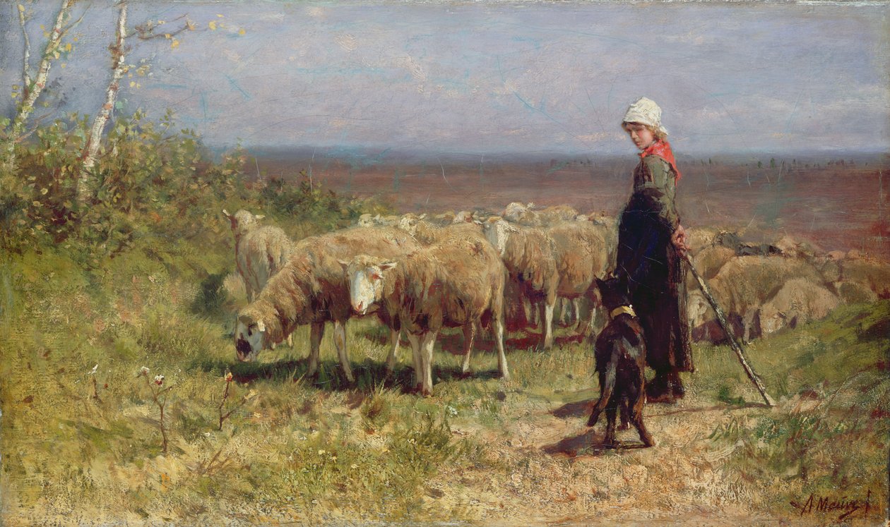 Pastora (óleo sobre tela) de Anton Mauve