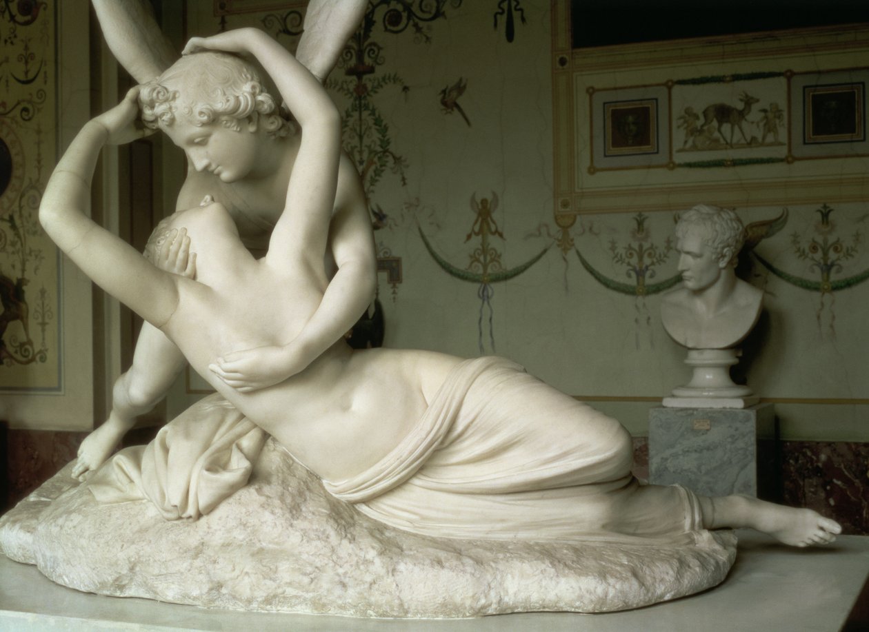 Cupido e Psique, 1796 (mármore) de Antonio Canova