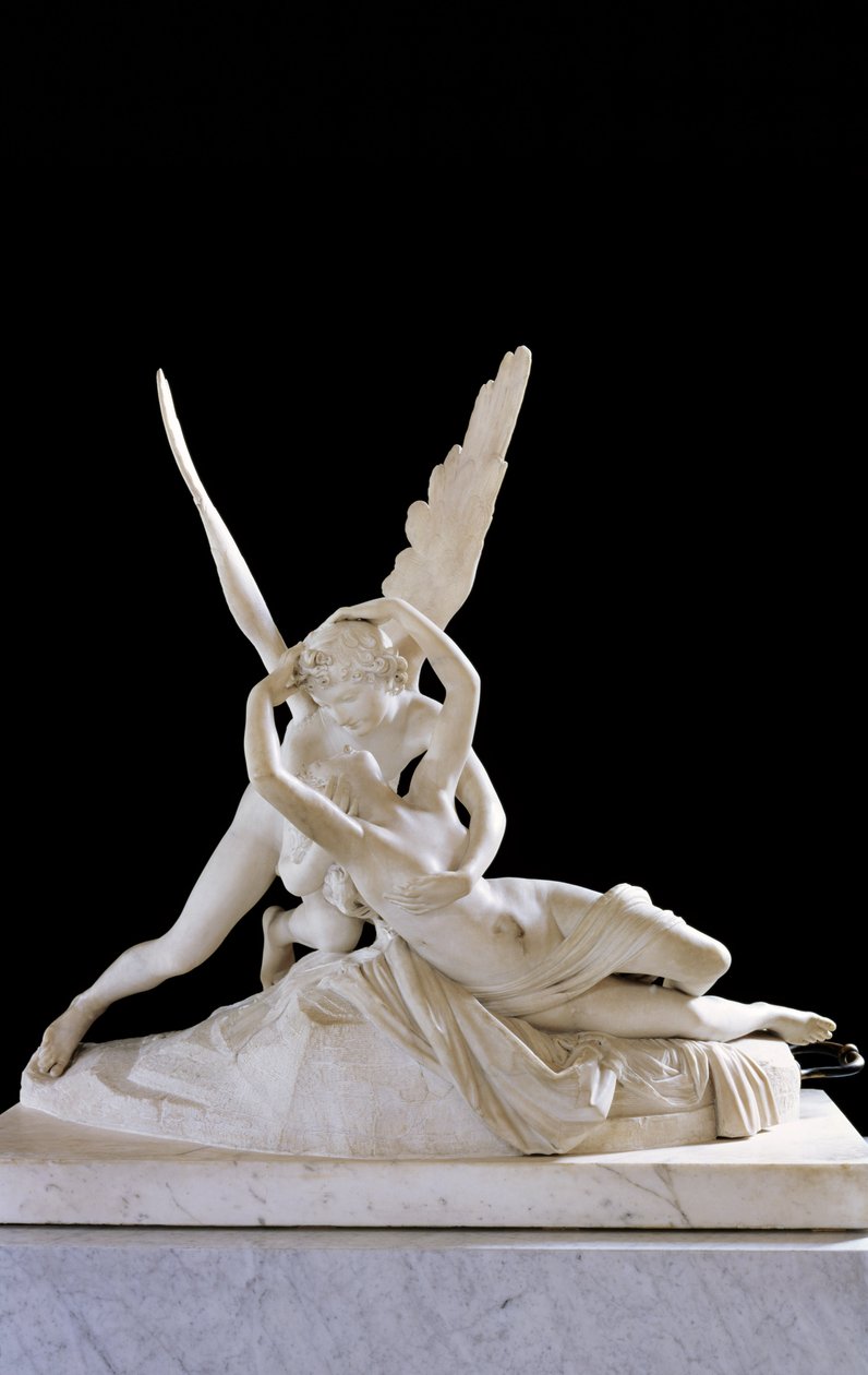 Psique Revivido pelo Beijo do Cupido 1787 (mármore) (para detalhes ver 27638) (ver também 154097) de Antonio Canova