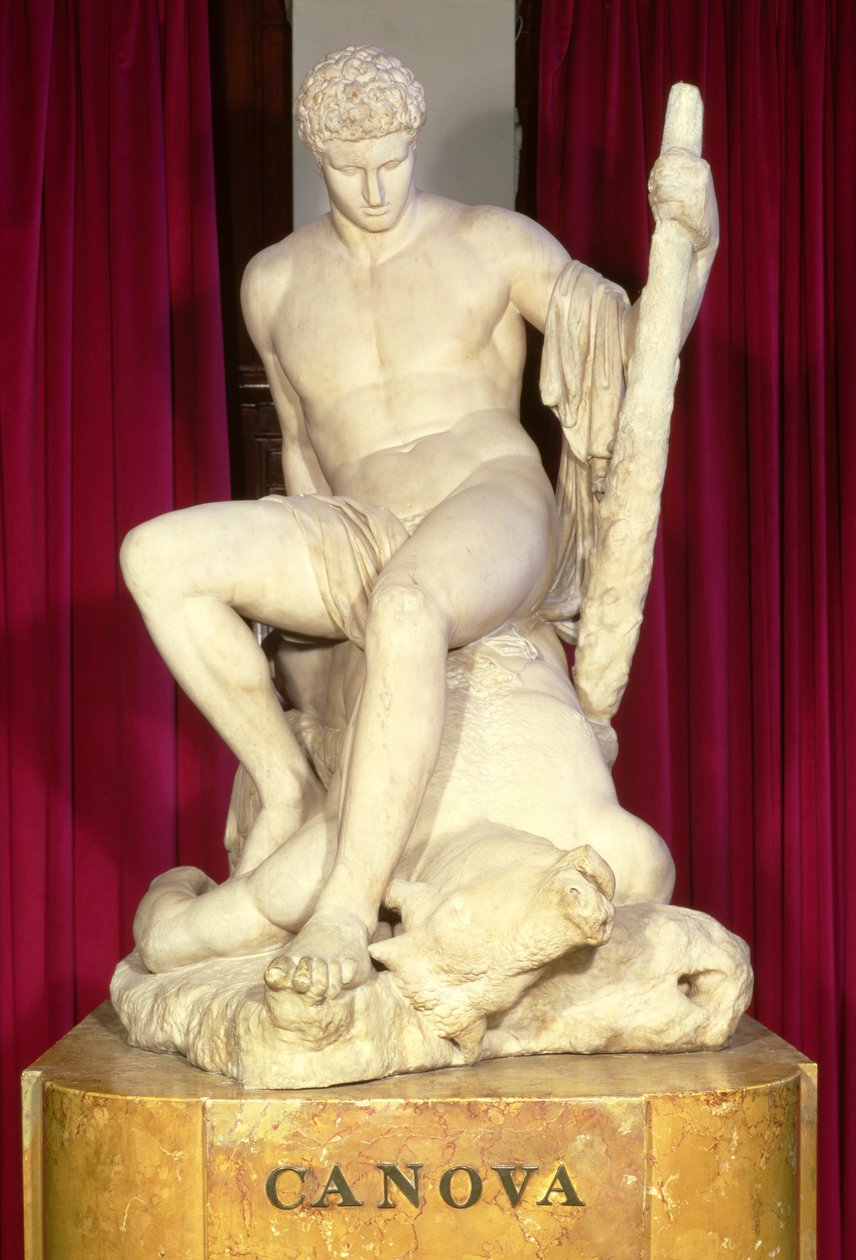 Teseu e o Minotauro, 1782 (mármore) de Antonio Canova