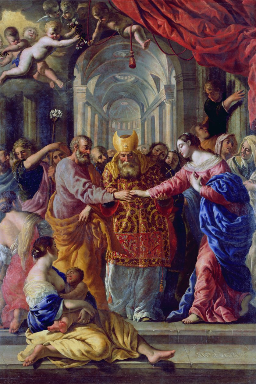 Casamento da Virgem de Antonio Verrio