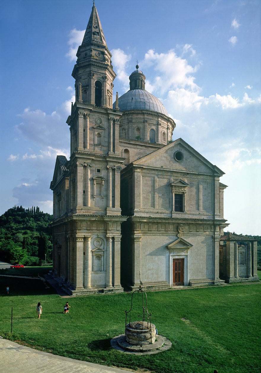 Vista exterior, mostrando, a, destacado, campanile, e, cúpula, 1518-45 de Antonio da Sangallo