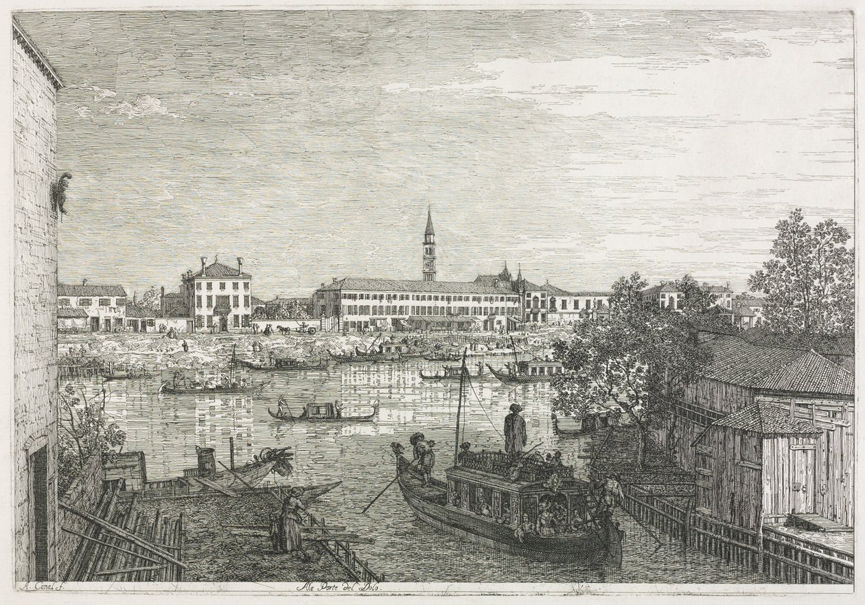 Vistas: O porto de Dolo de Antonio Canaletto