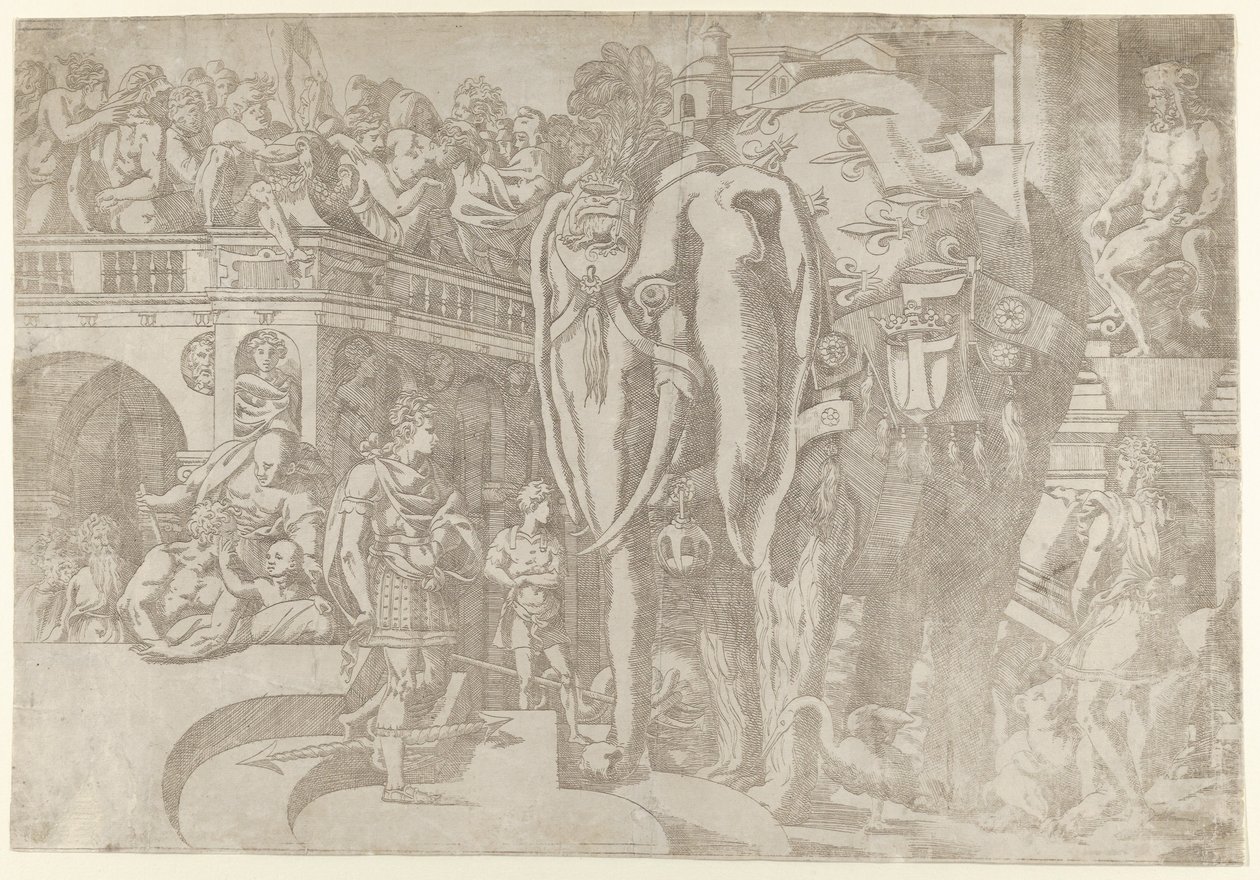 Elefante Real, 1542-45. de Antonio Fantuzzi