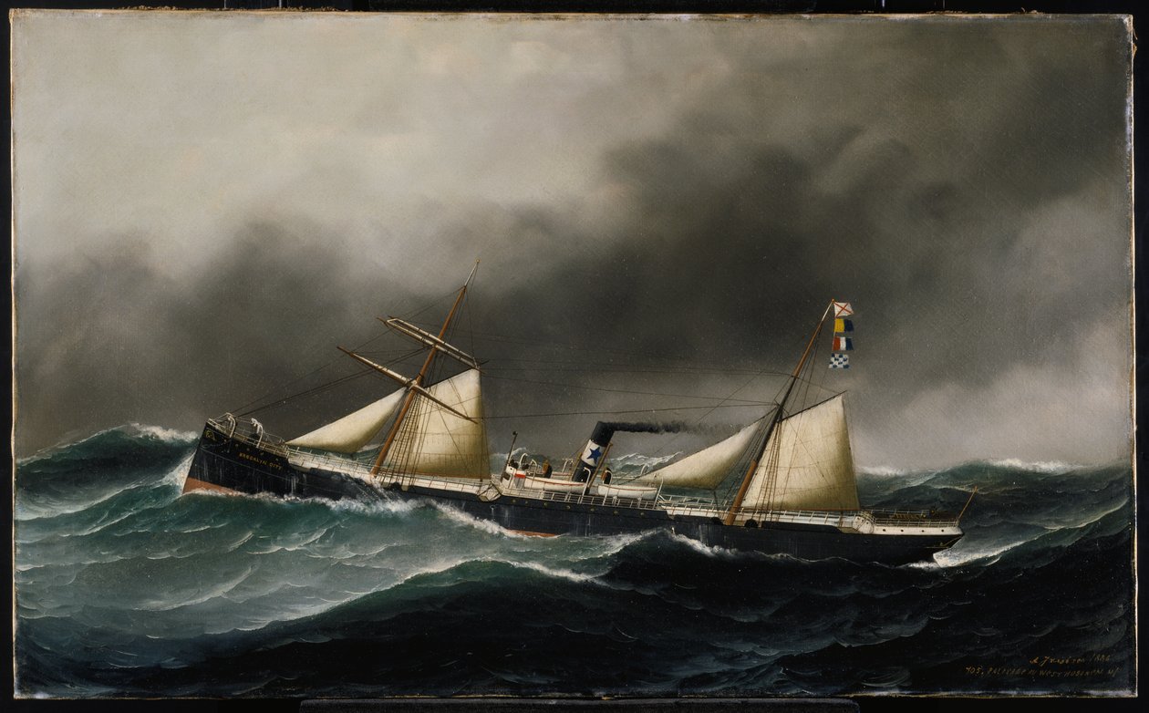 SS Brooklyn City, 1886 de Antonio Jacobsen