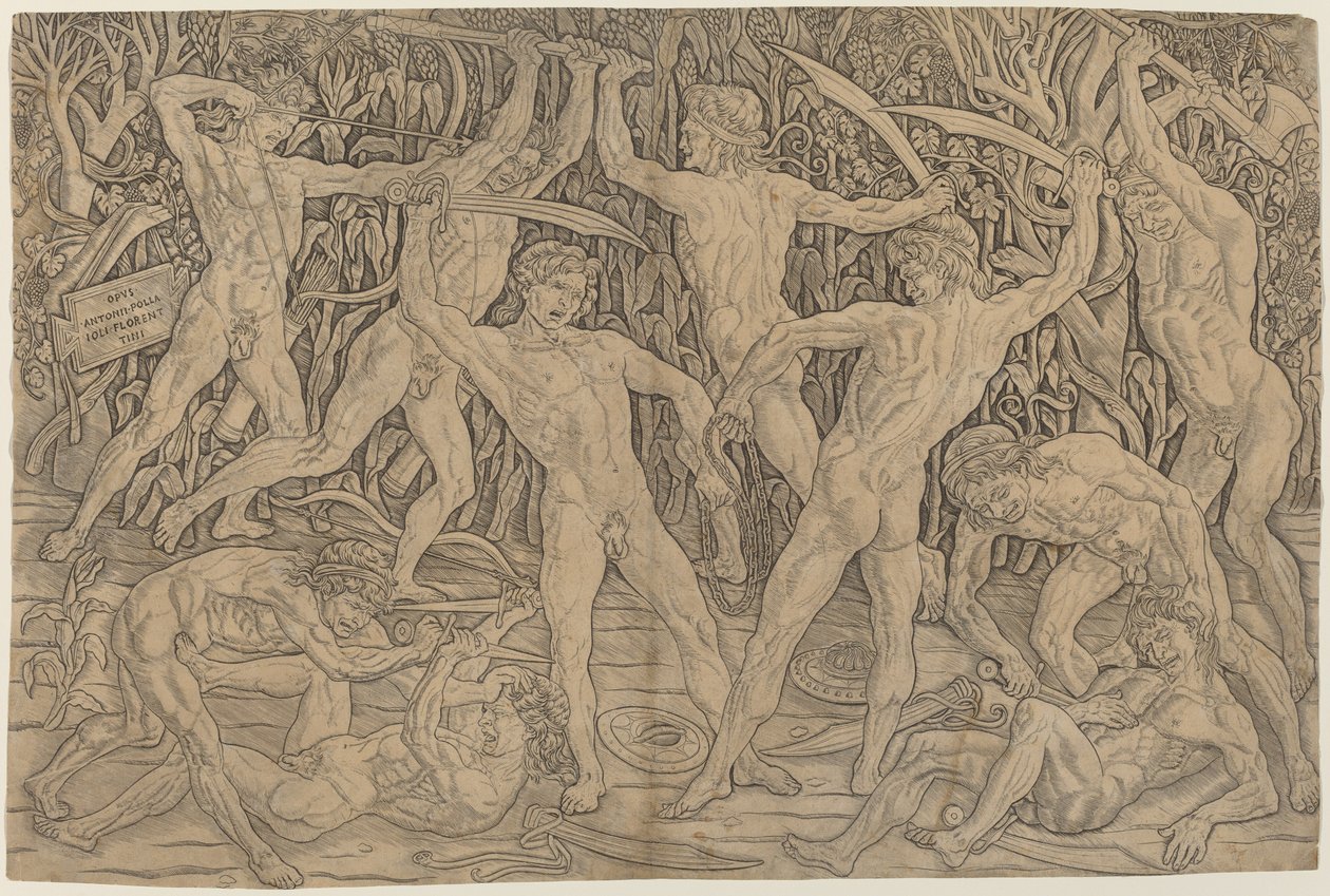 Batalha dos Nus de Antonio Pollaiuolo