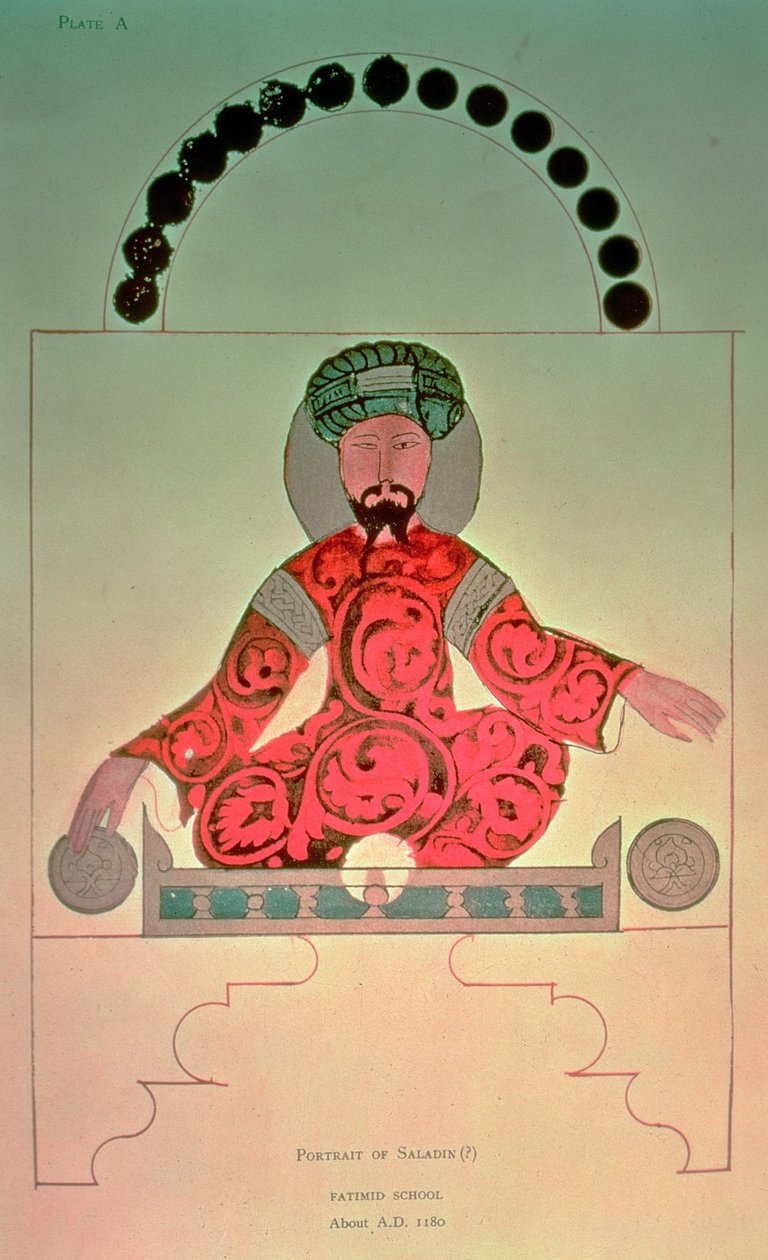 Retrato de Saladino (1138-93) de Arabic School