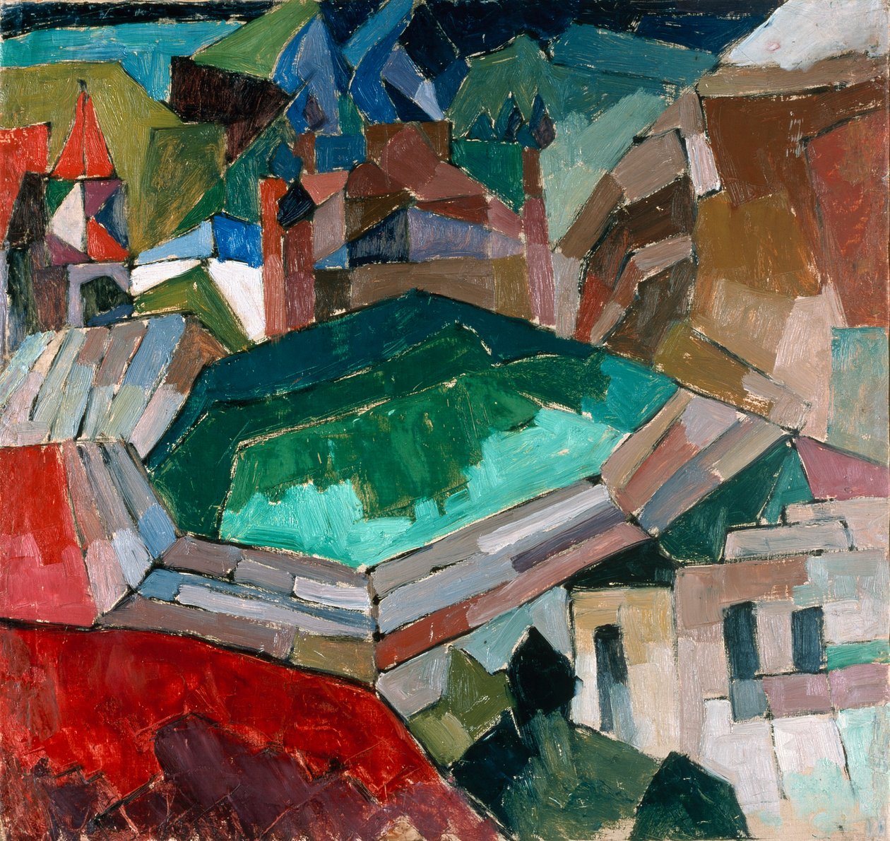 Cidade no sul da Rússia, c.1914-16 de Aristarkh Vasilievic Lentulov