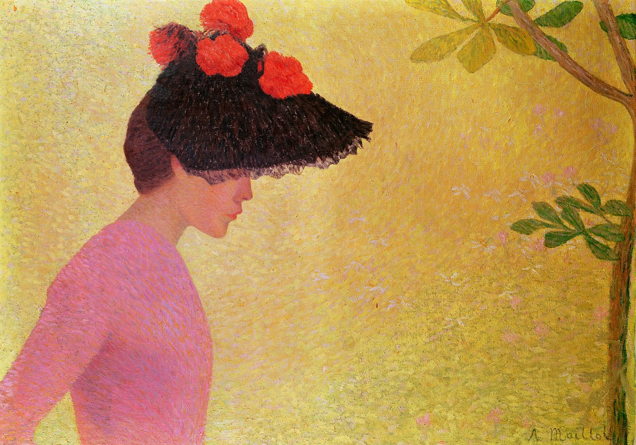 Perfil de uma jovem mulher, c.1890 de Aristide Maillol