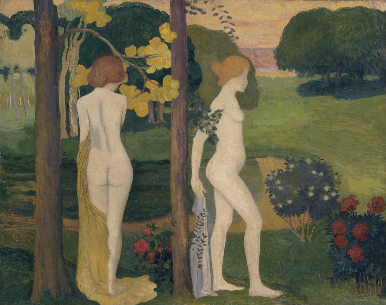 Dois nu em uma paisagem de Aristide Maillol