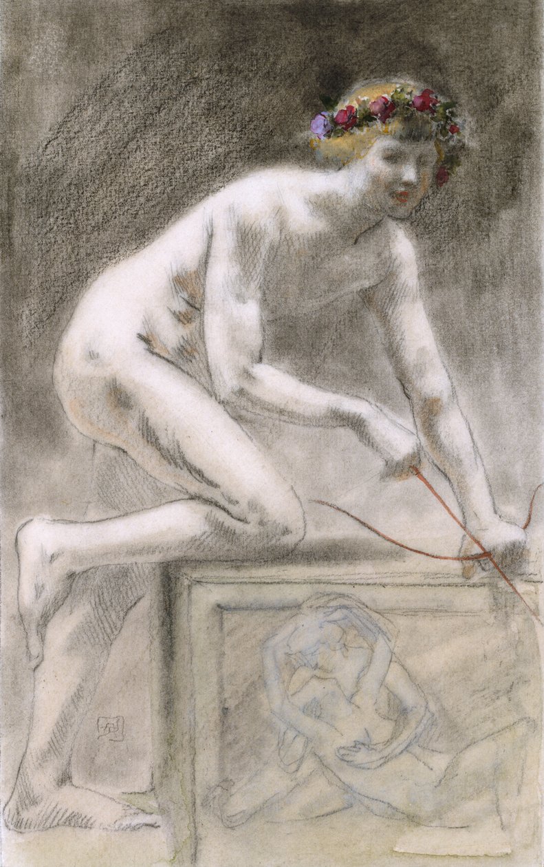 Eros (carvão no papel) de Armand Rassenfosse