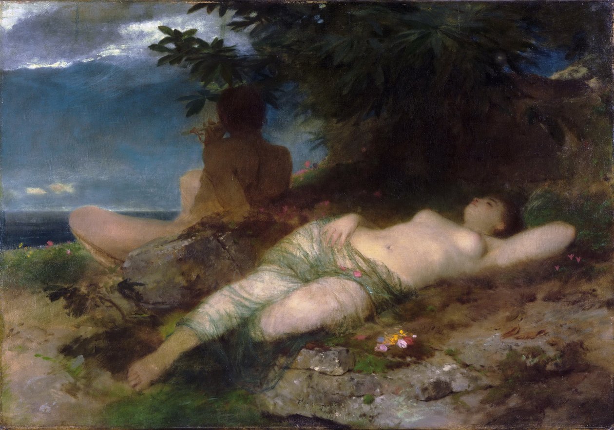 Ninfa e sátiro de Arnold Böcklin